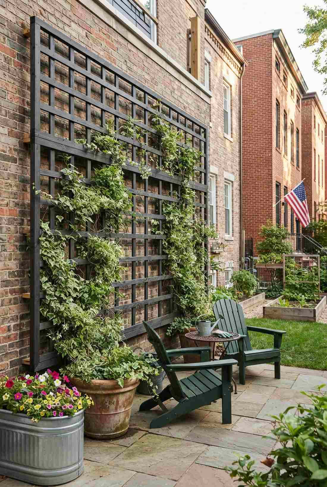 wooden lattice trellises