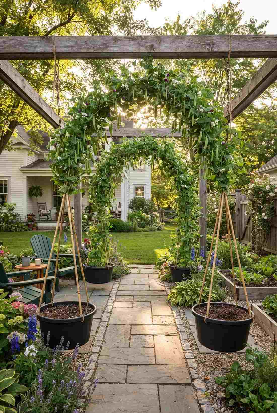 bean and pea vertical drapes