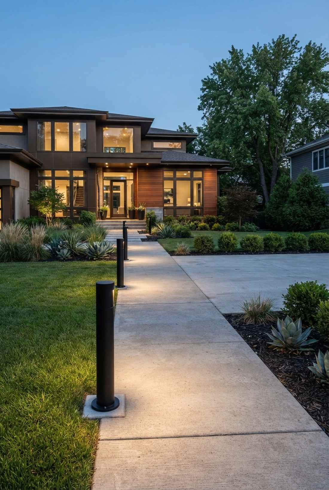 bollard lights contemporary paths