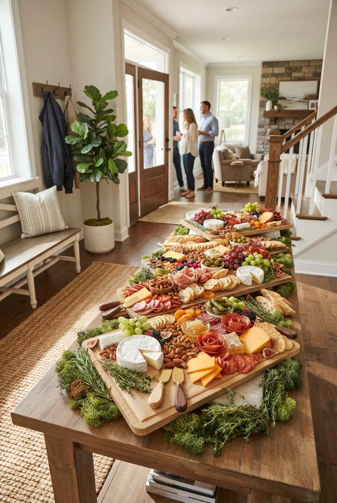 charcuterie assembly station