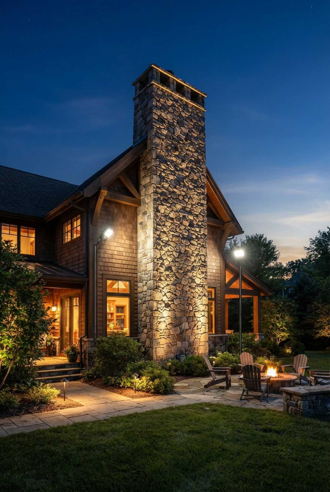 chimney and vertical accent washing