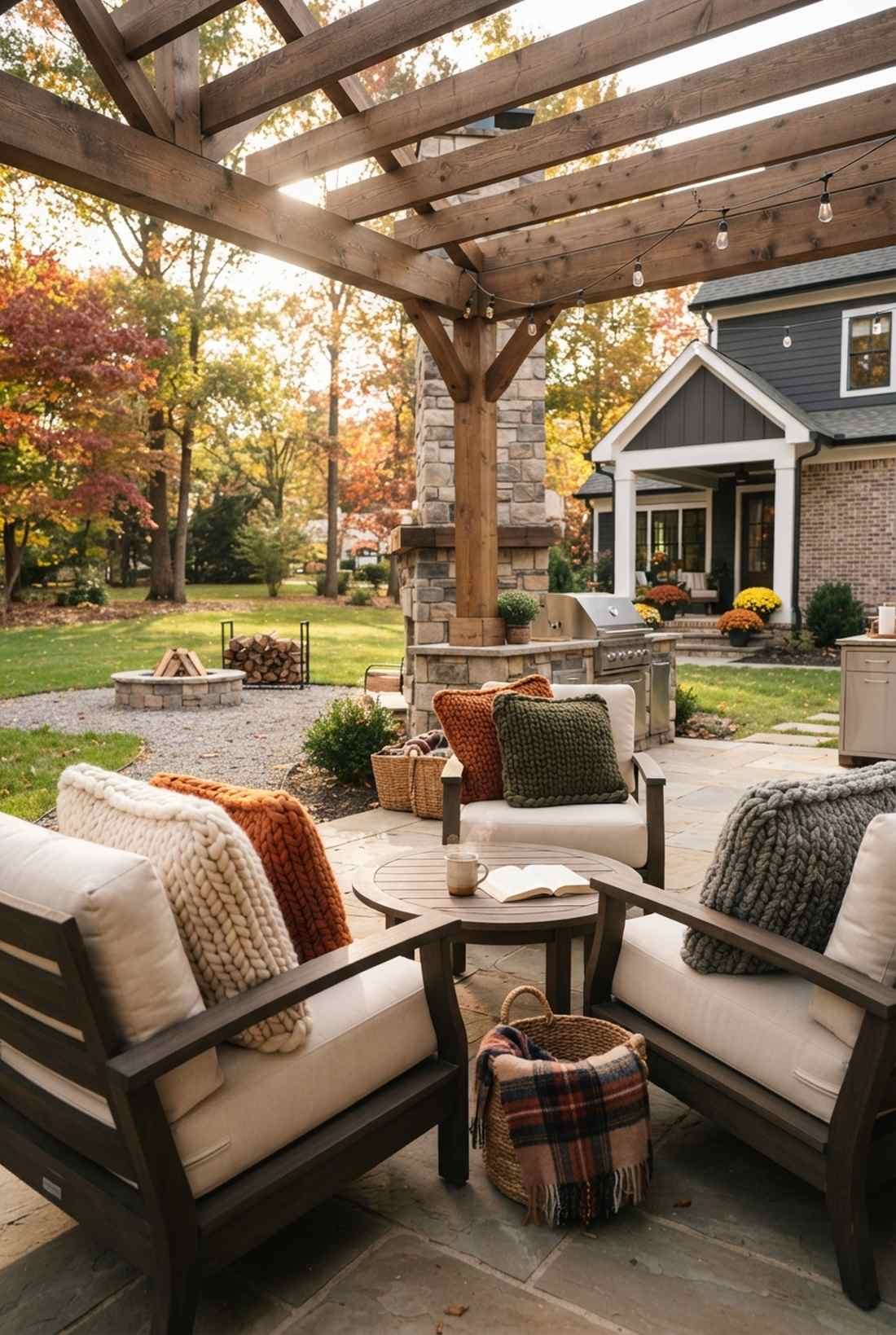 chunky cable knit outdoor pillows