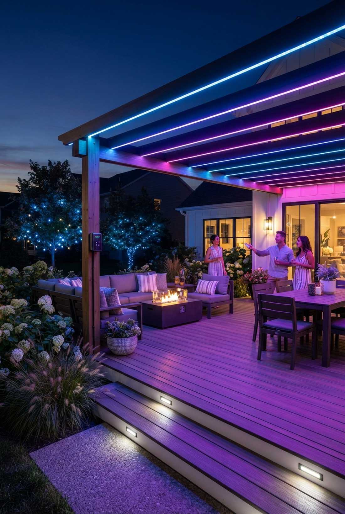 color changing led solar system