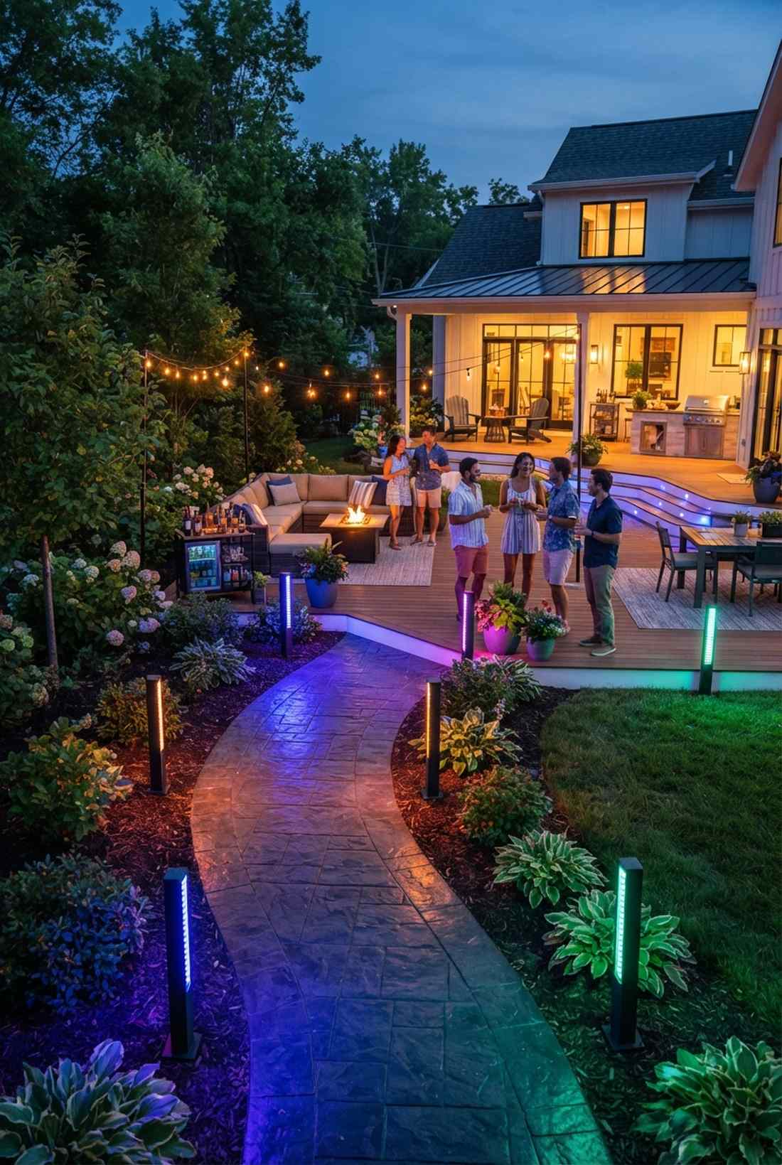 color changing rgb led posts