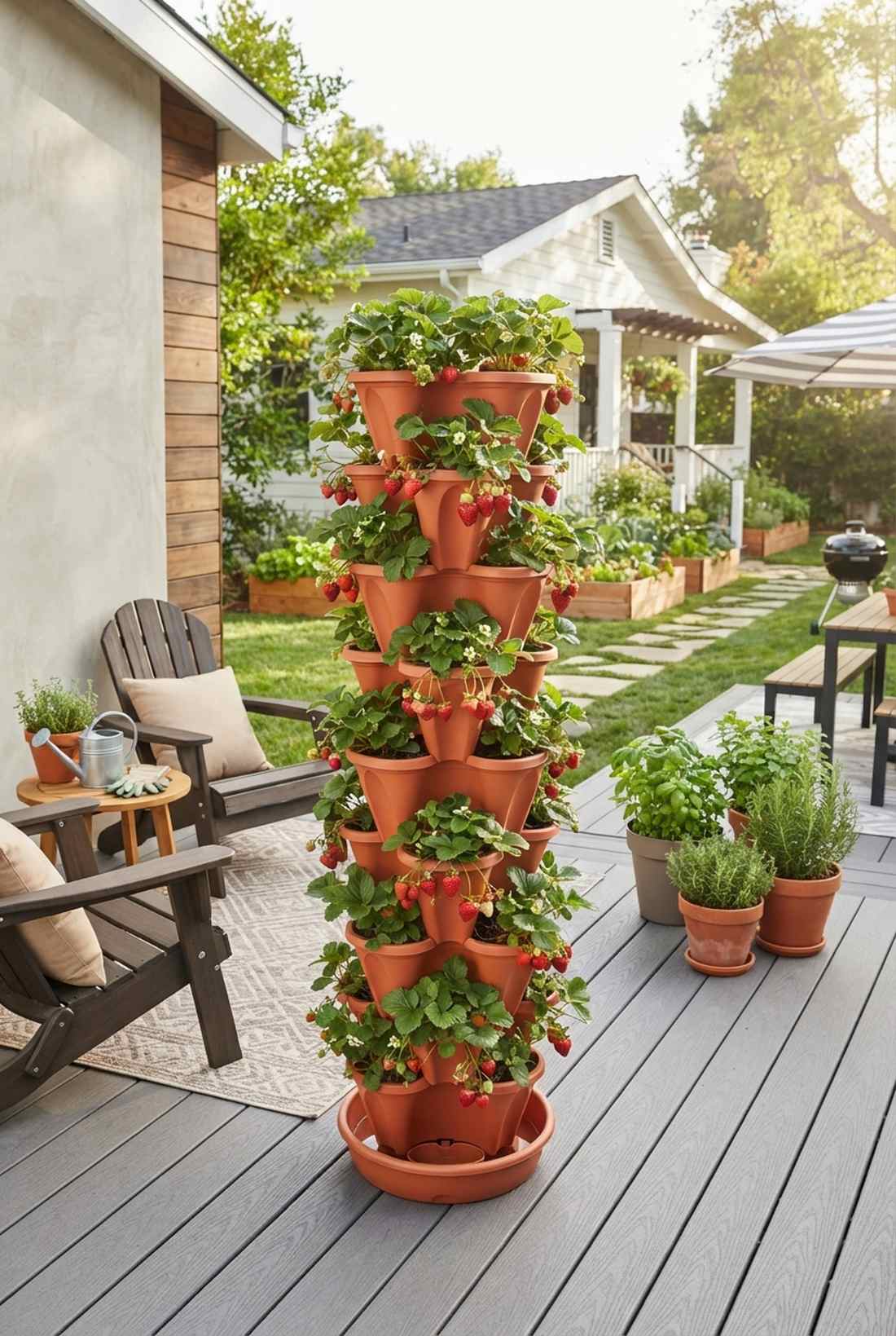 corner tower planters