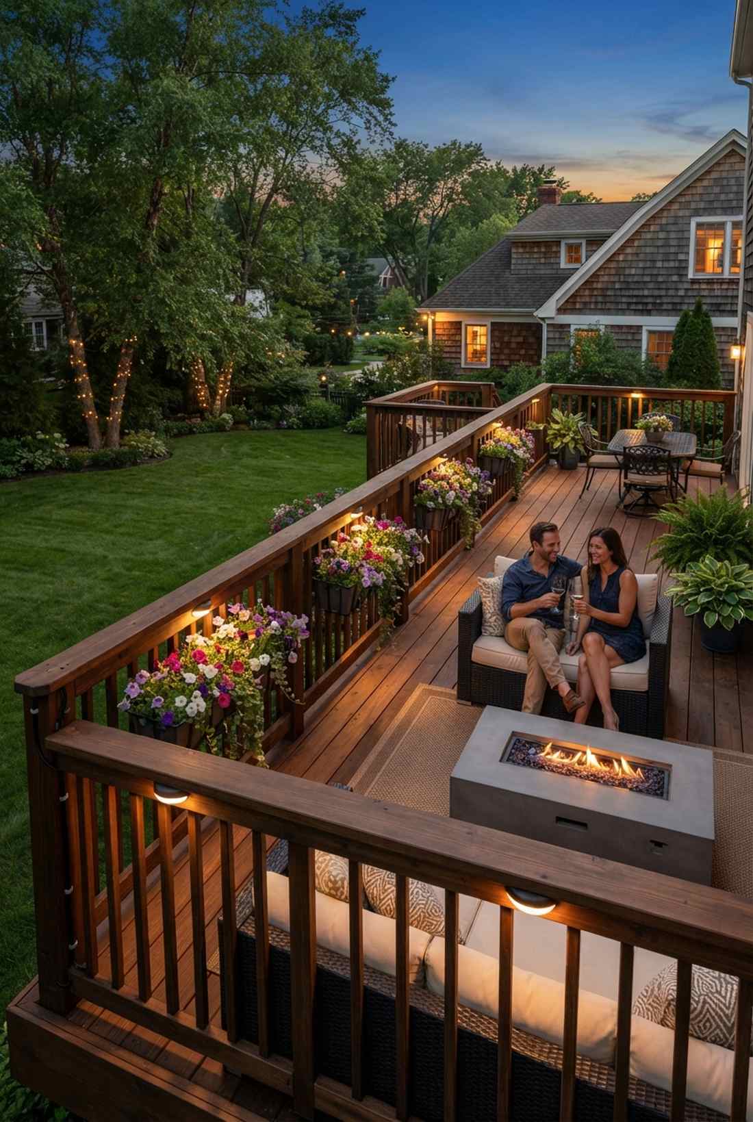 deck rail lights for elevated planters