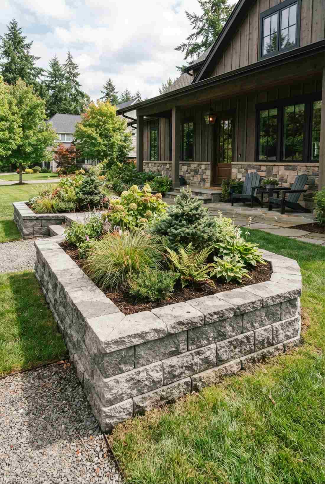 decorative split face block bed