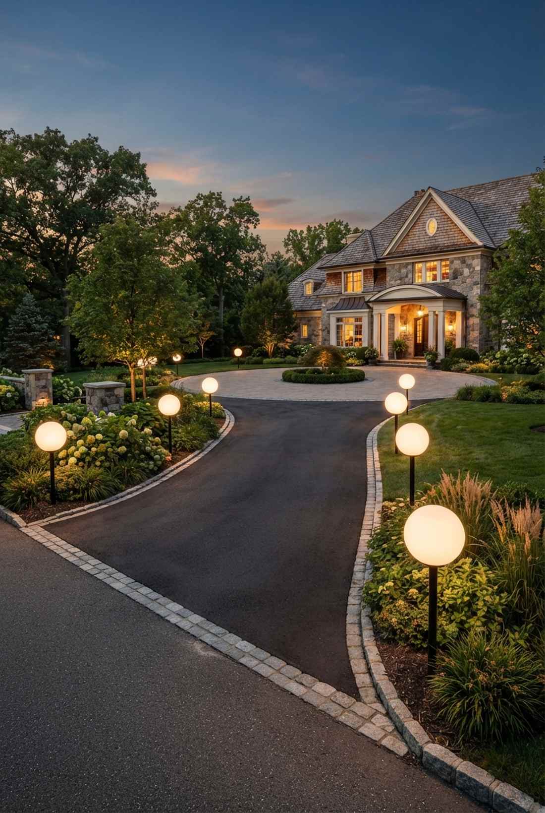 driveway border globe delineation