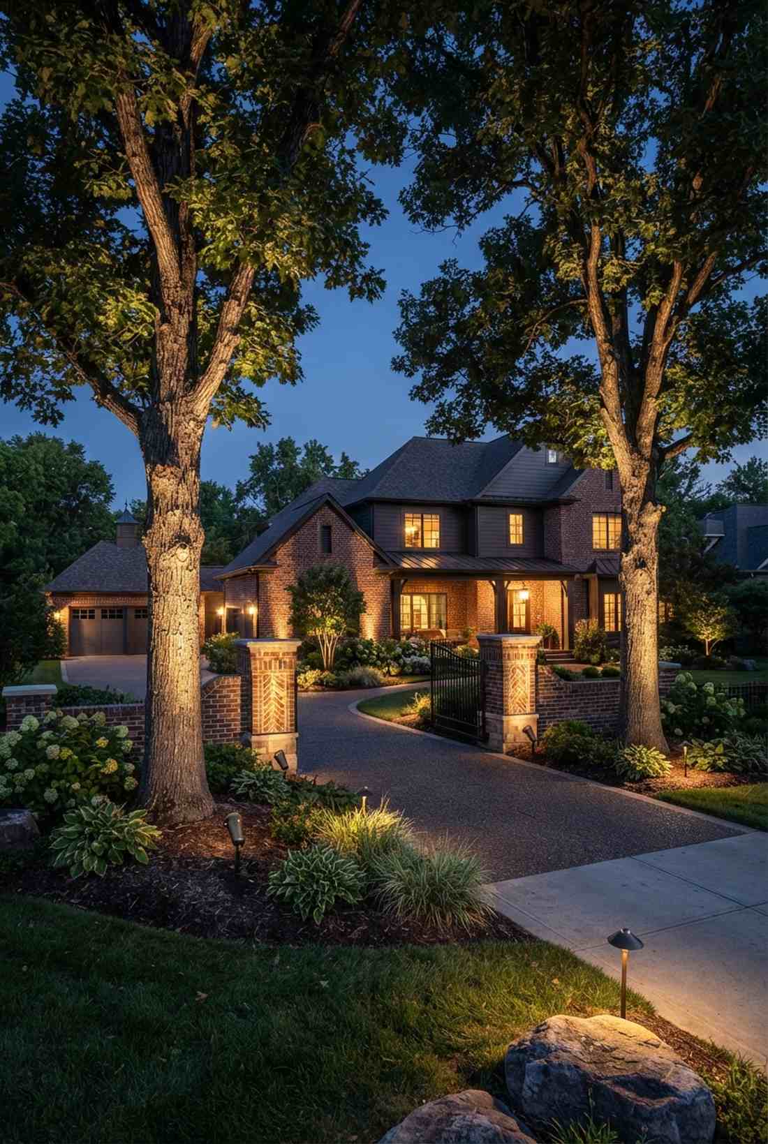 driveway entrance uplights