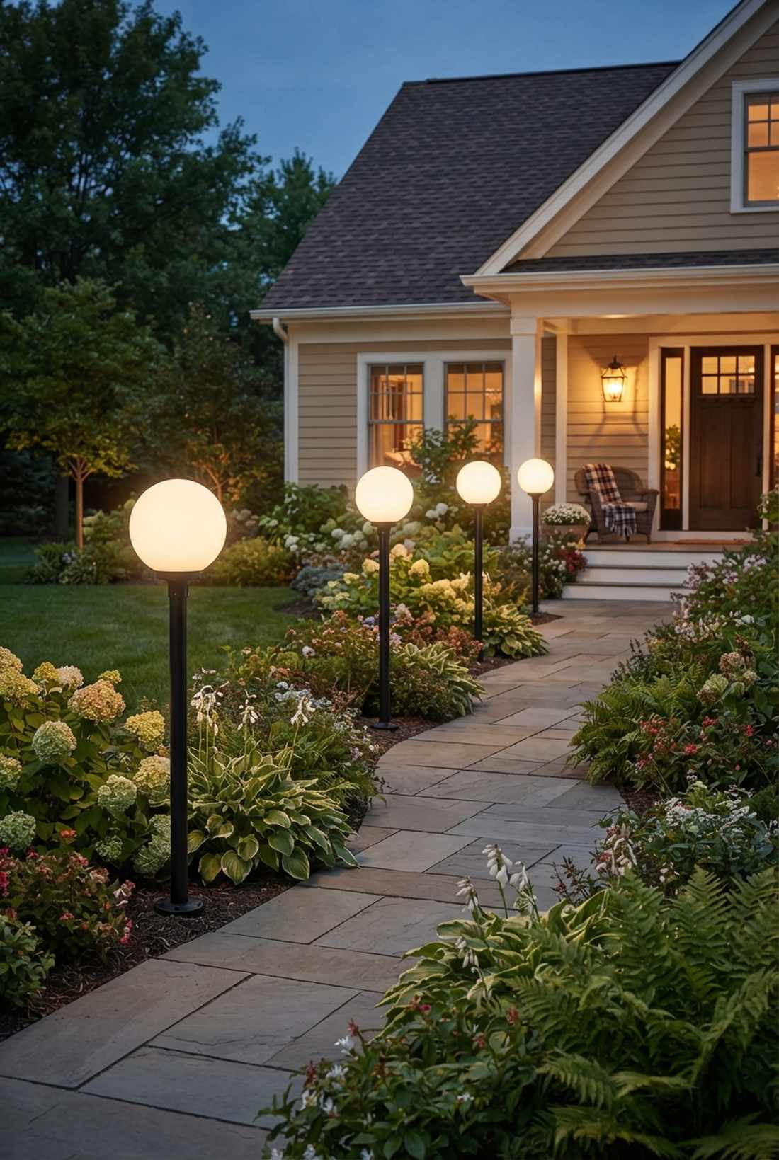 glass globe post lights
