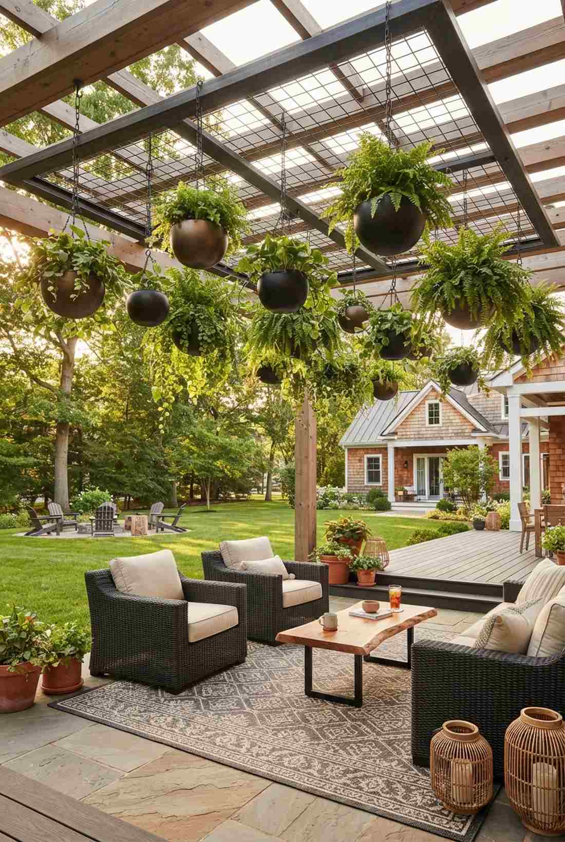 hanging basket ceiling grid