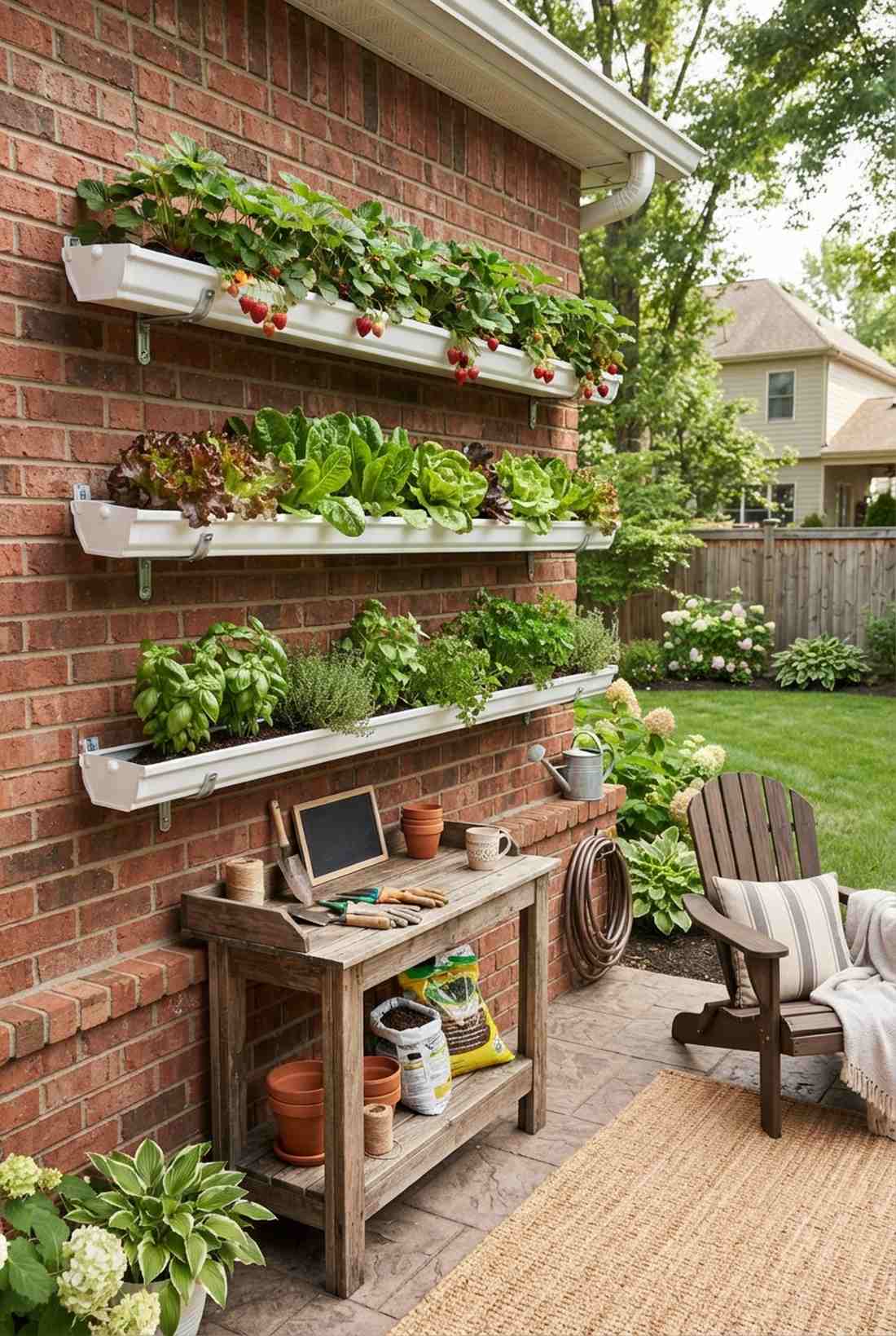 hanging gutter planters