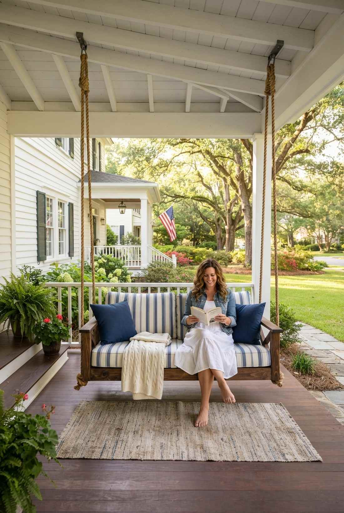 hanging porch swing bench