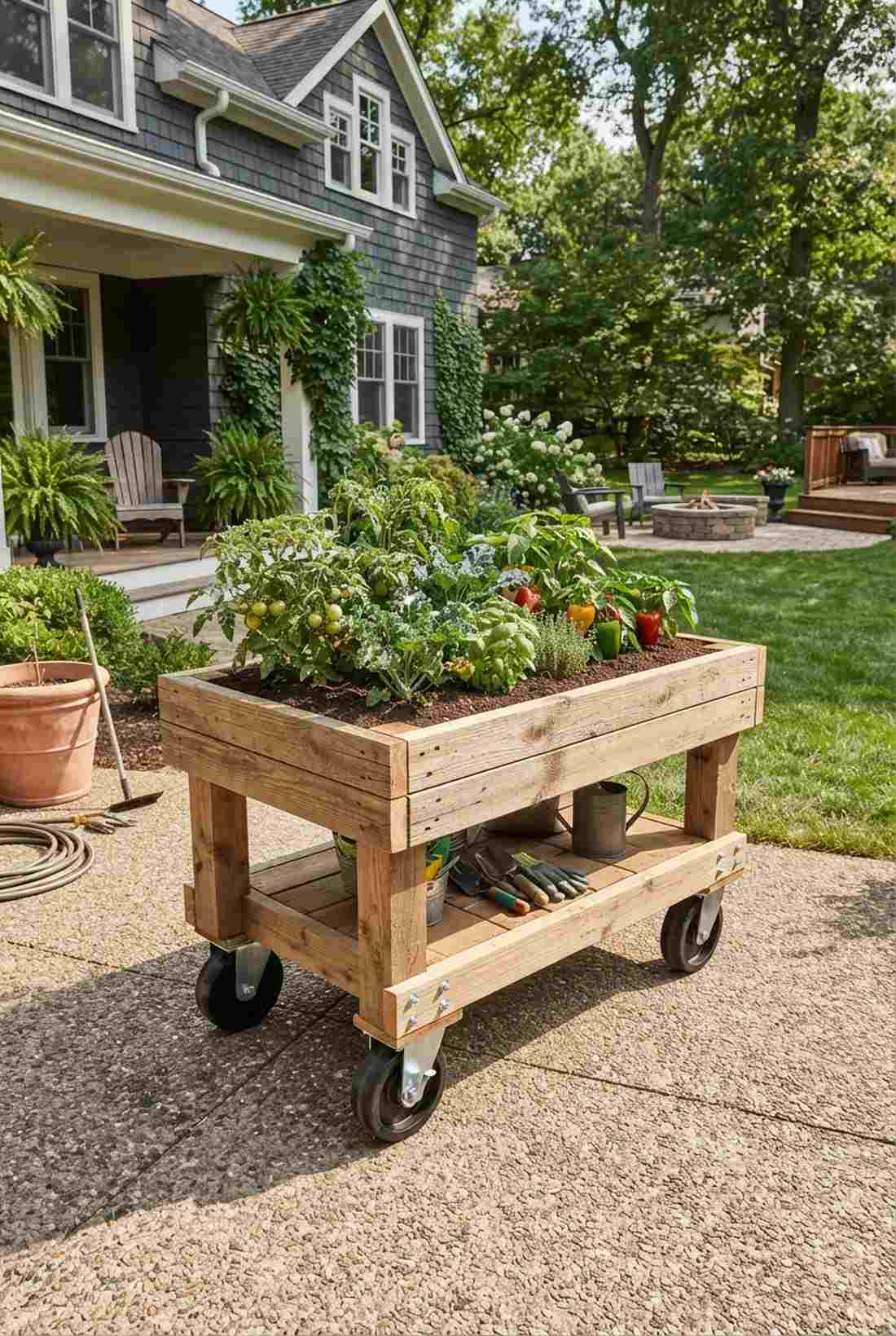heavy duty wheeled veggie bed