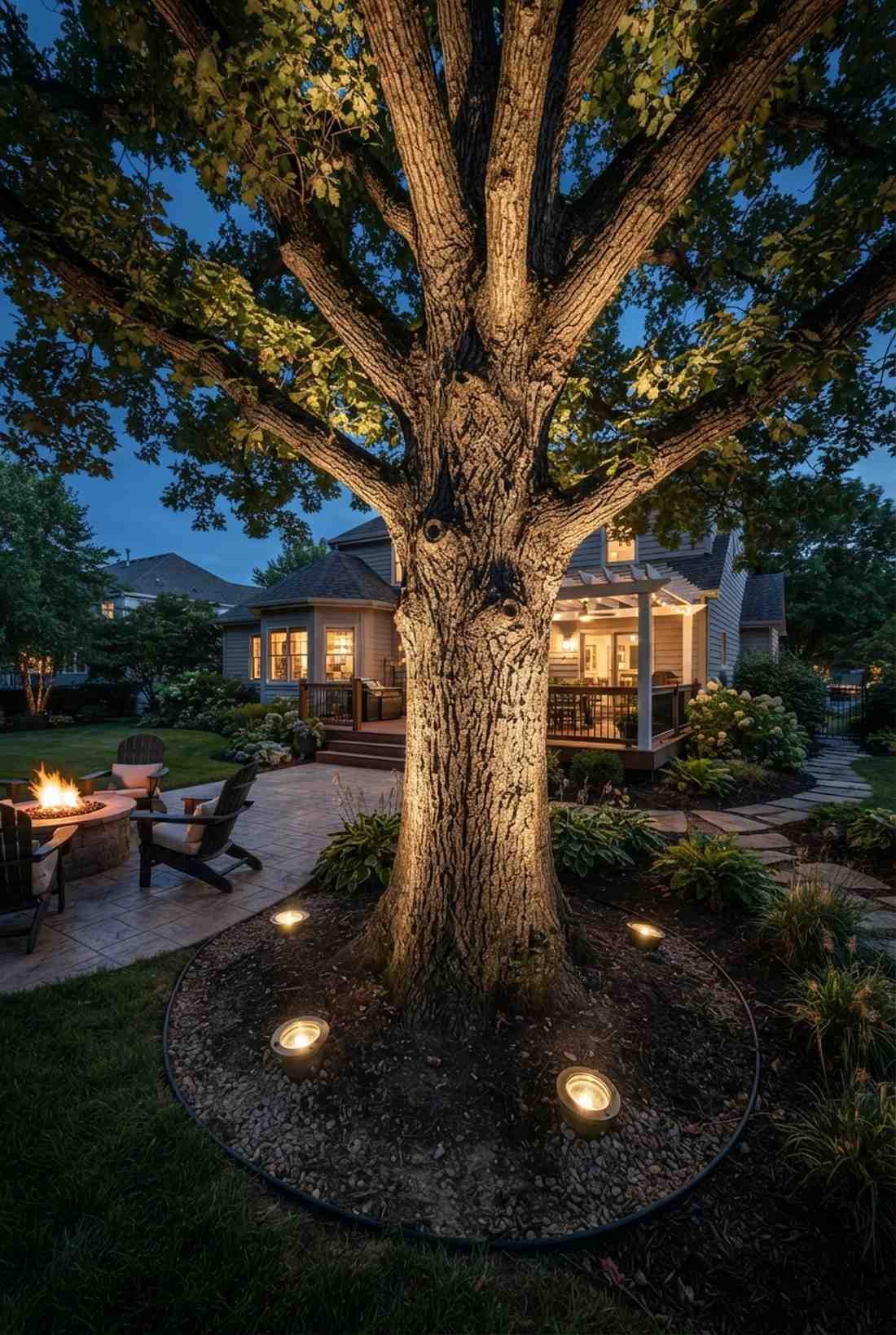 in ground tree uplights