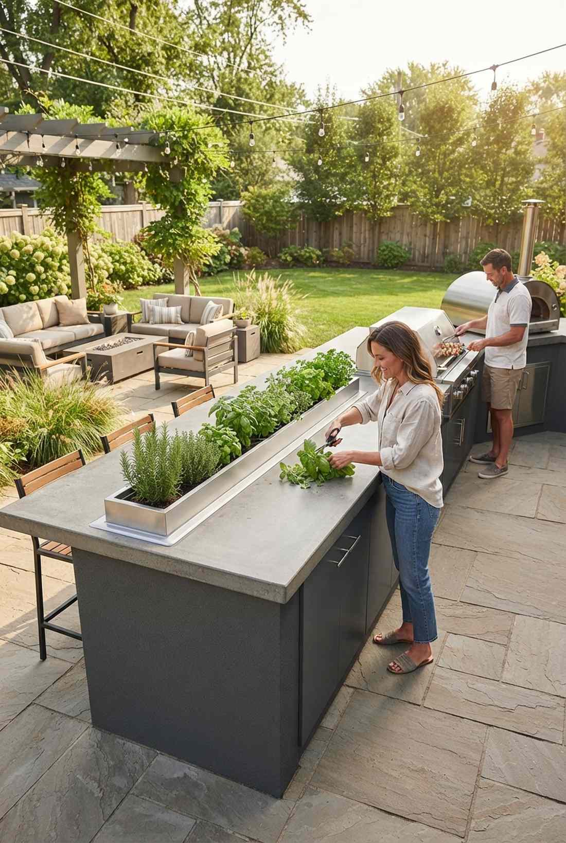 integrated planter countertop