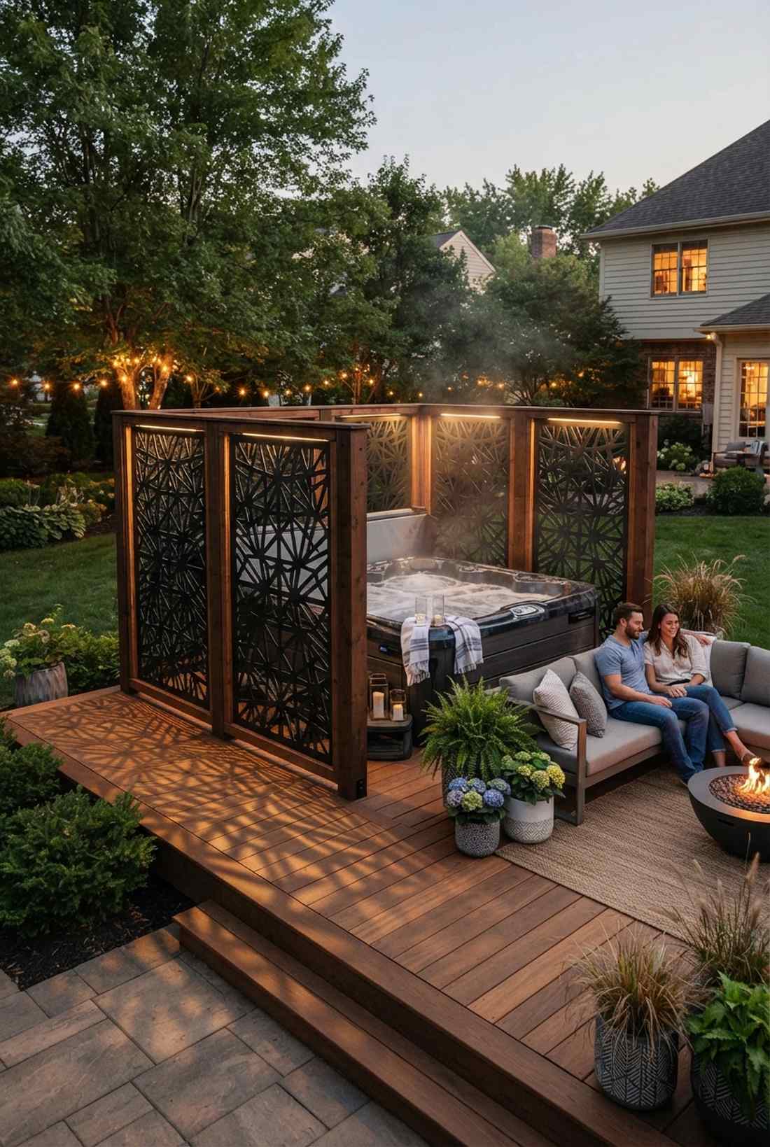 laser cut metal privacy panels