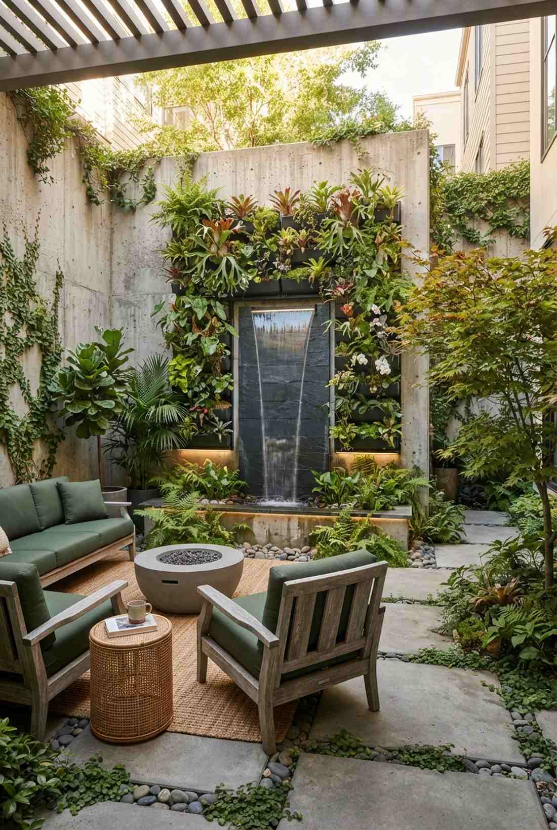 living wall water feature