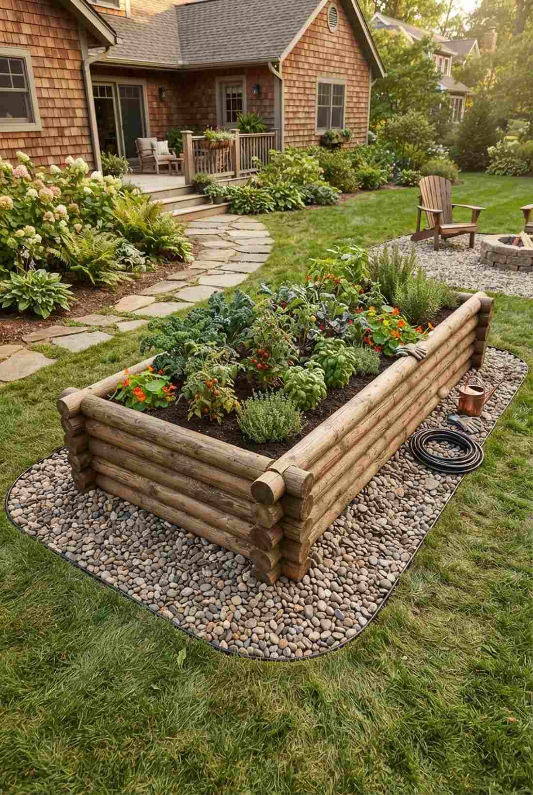 log and stone hybrid