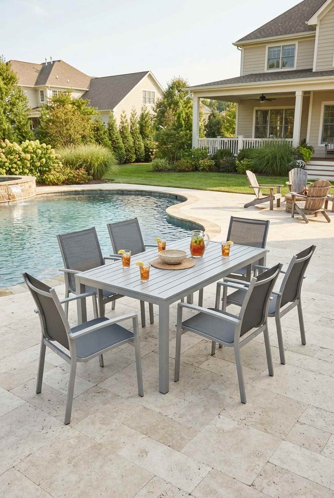 mesh back dining set