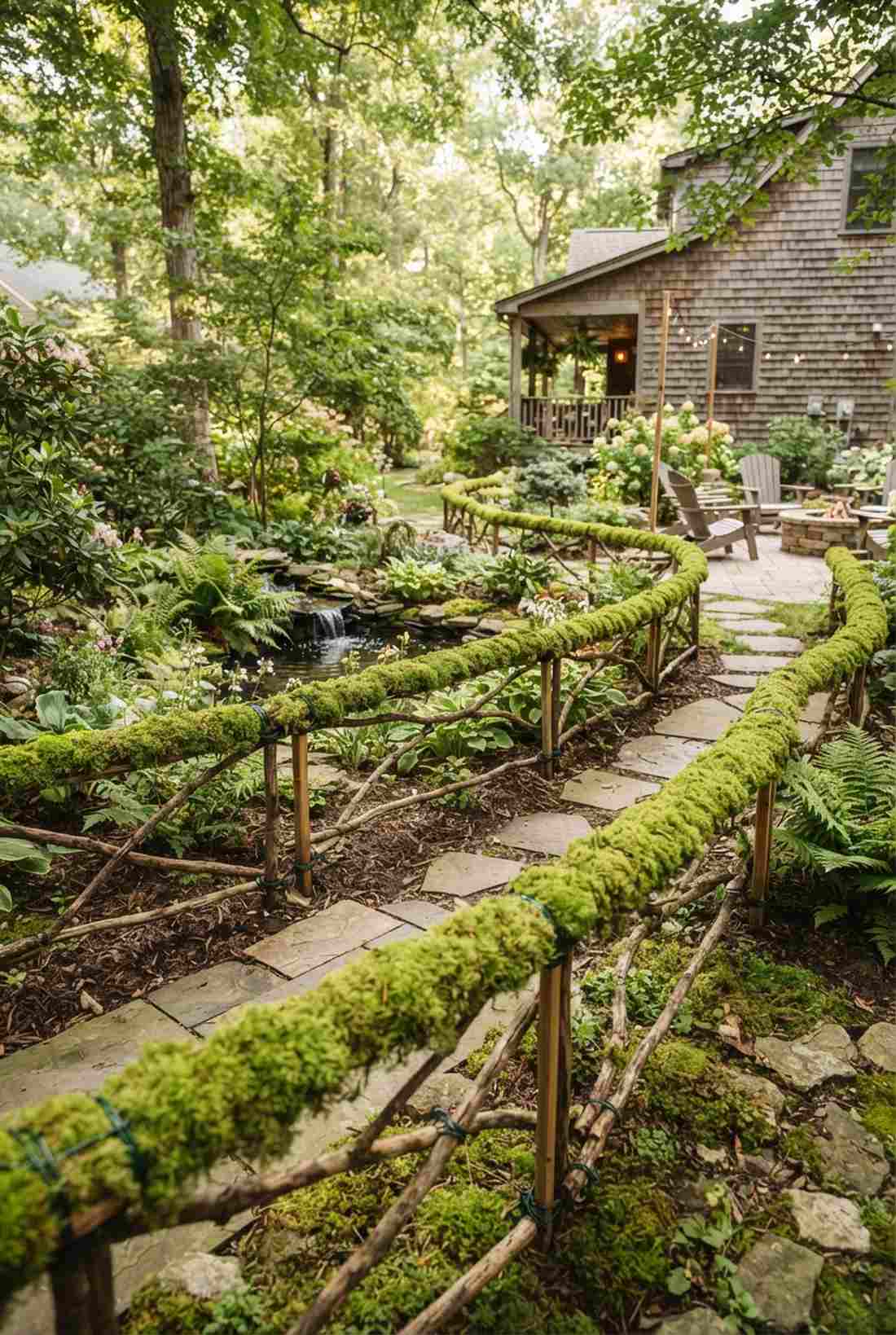moss covered branch rails