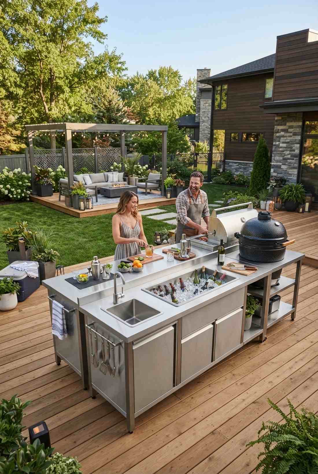 stainless steel modern bar