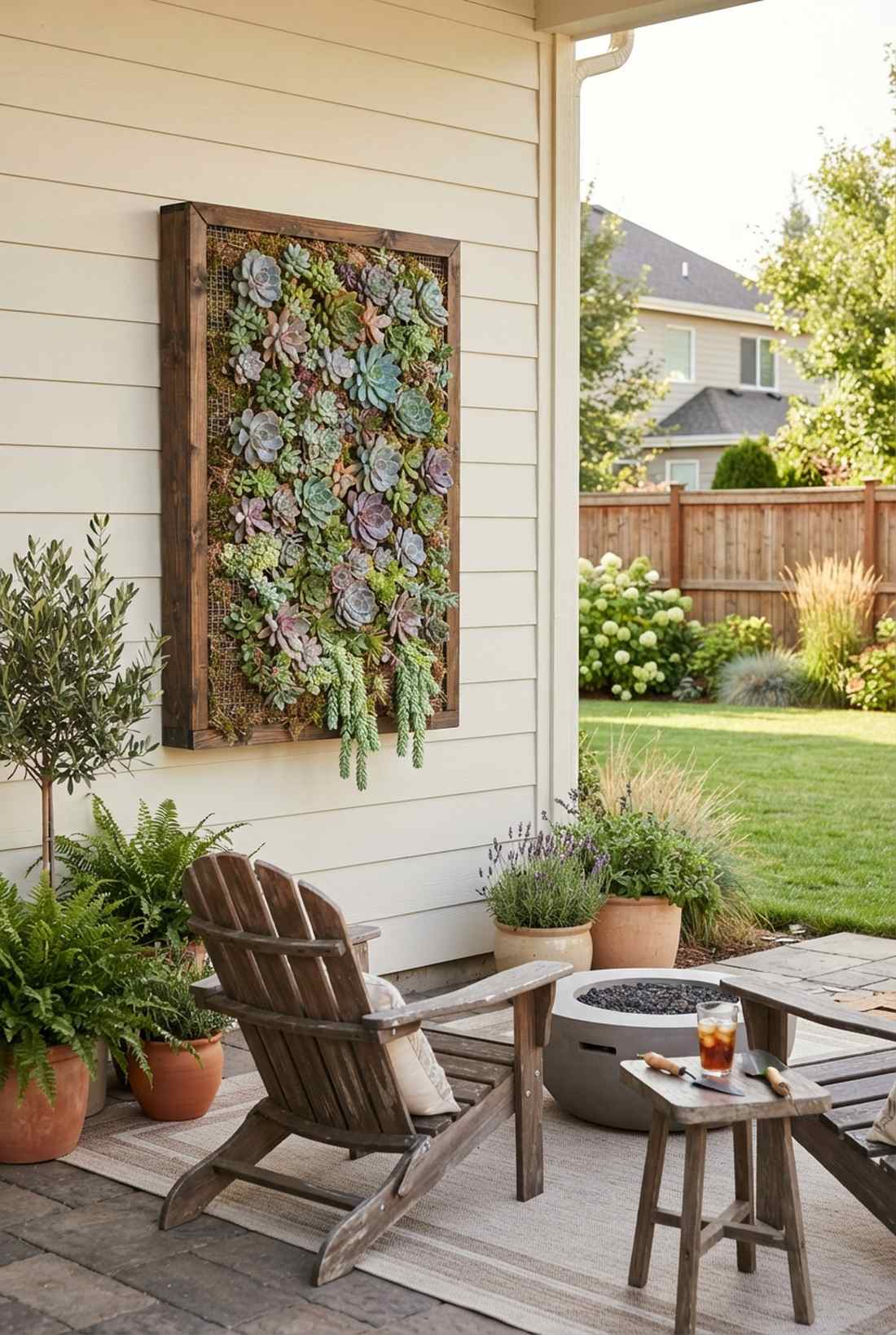 succulent vertical wall frame