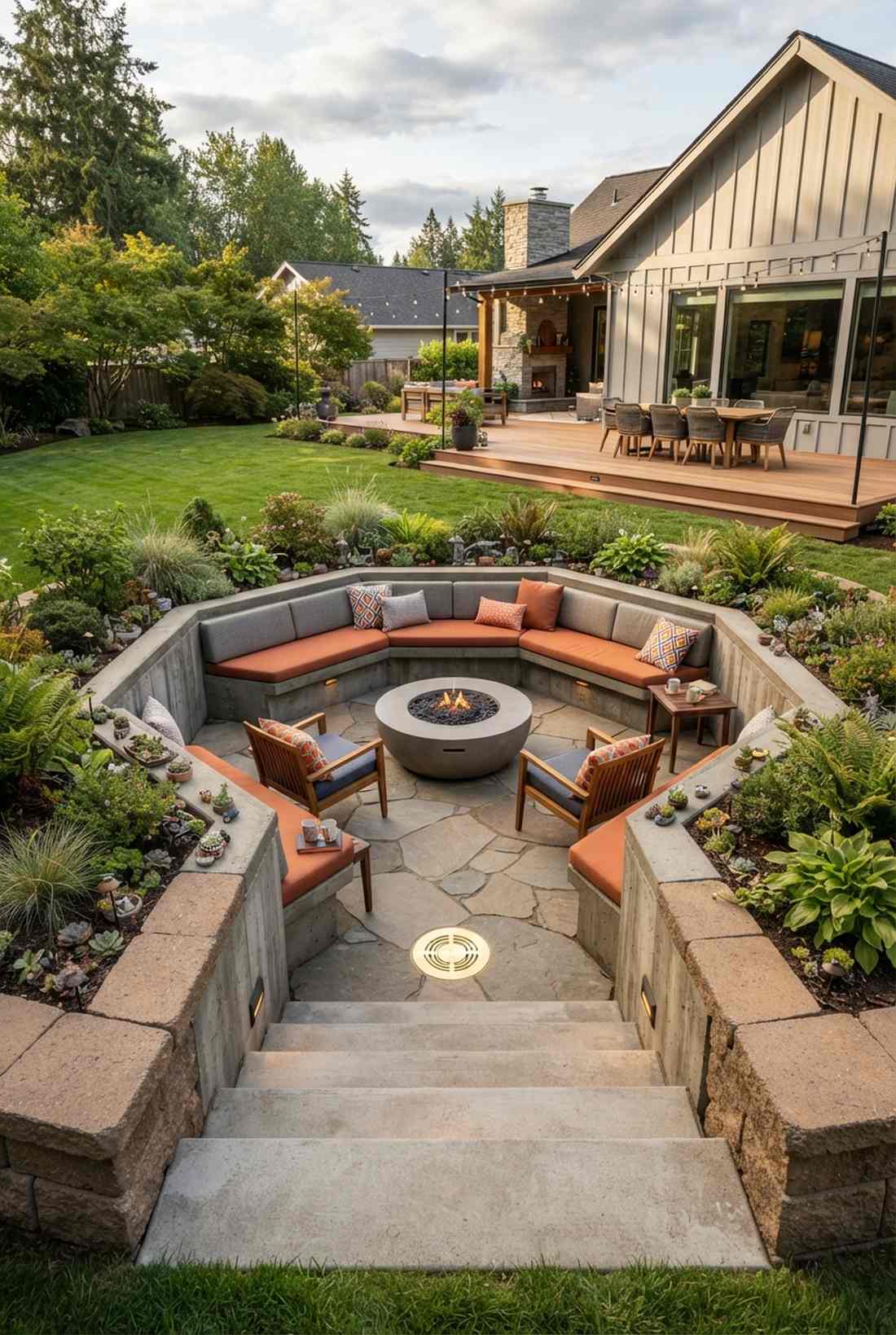 sunken seating pit