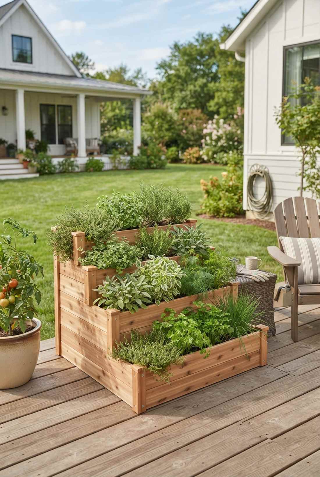 tiered planter stairs