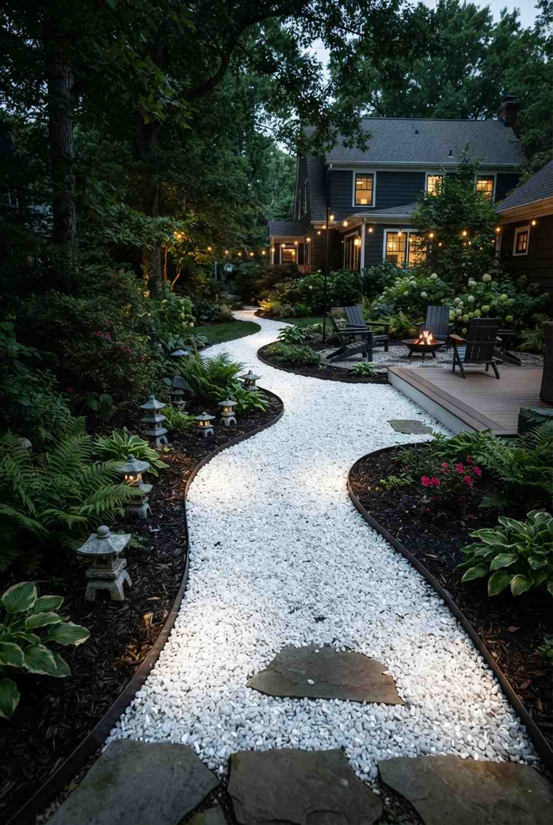 white quartz gravel brightness