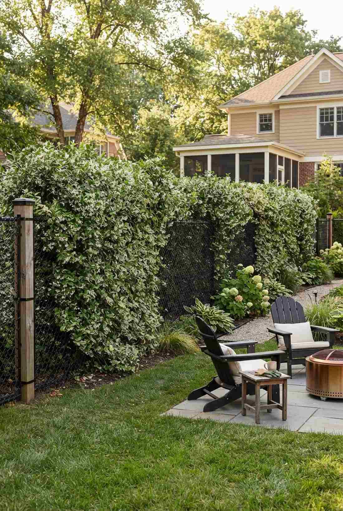 chain link fabric support