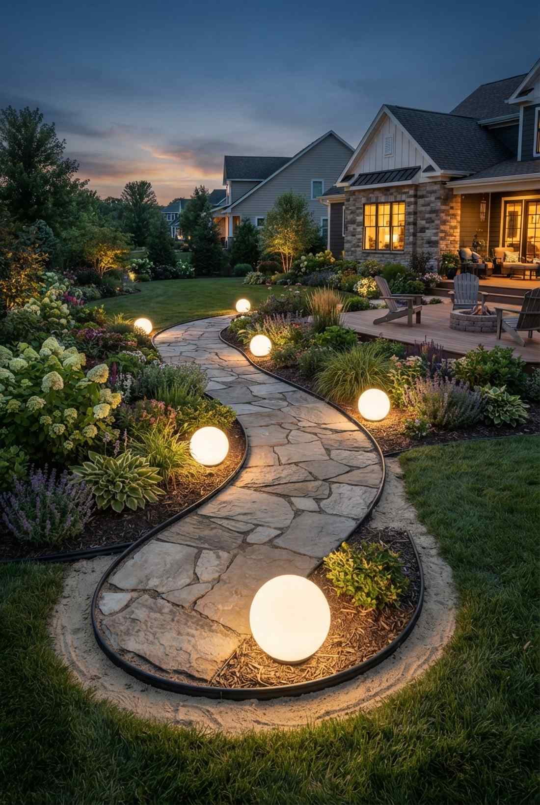 curved path rhythm globes
