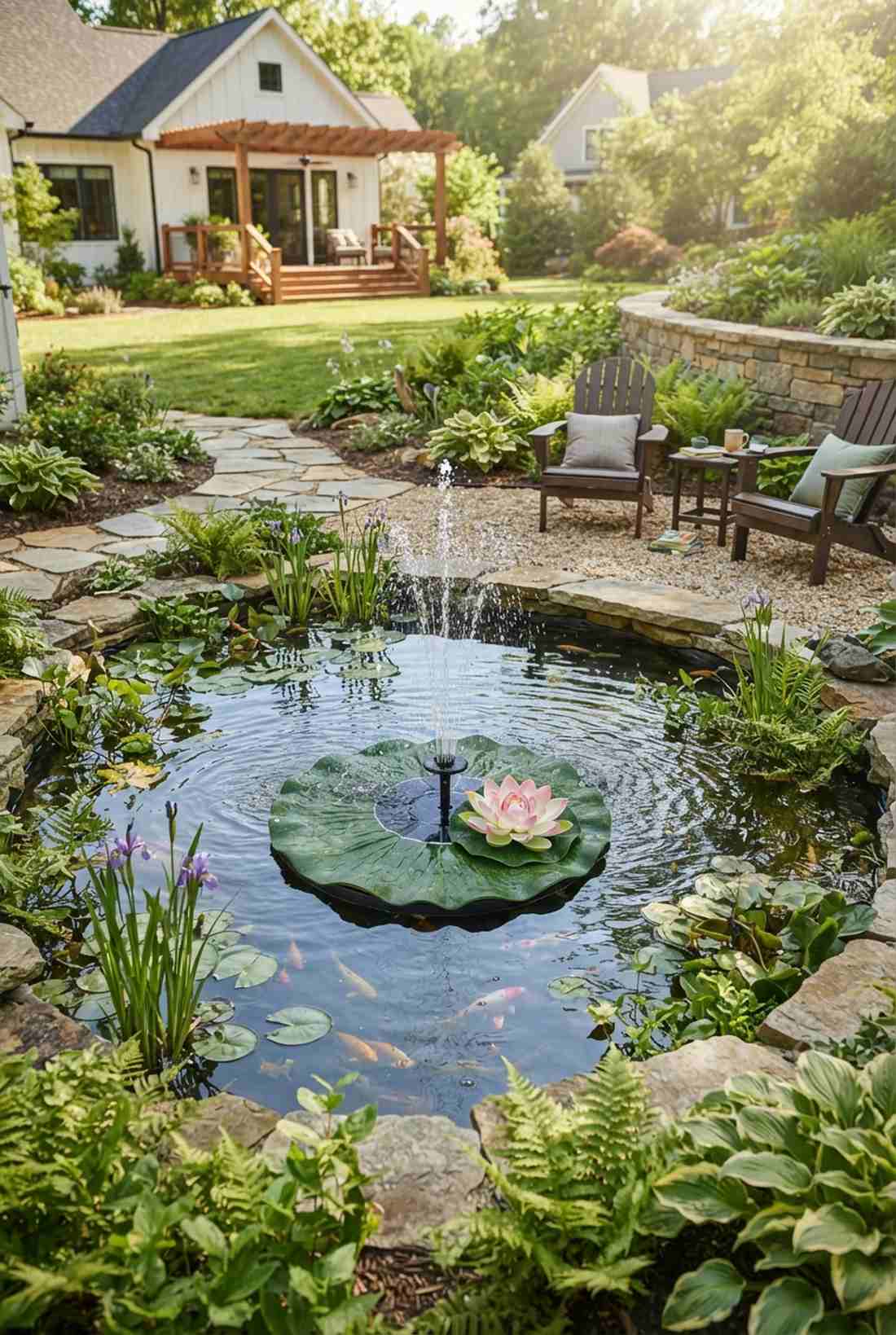 floating lily pad fountain
