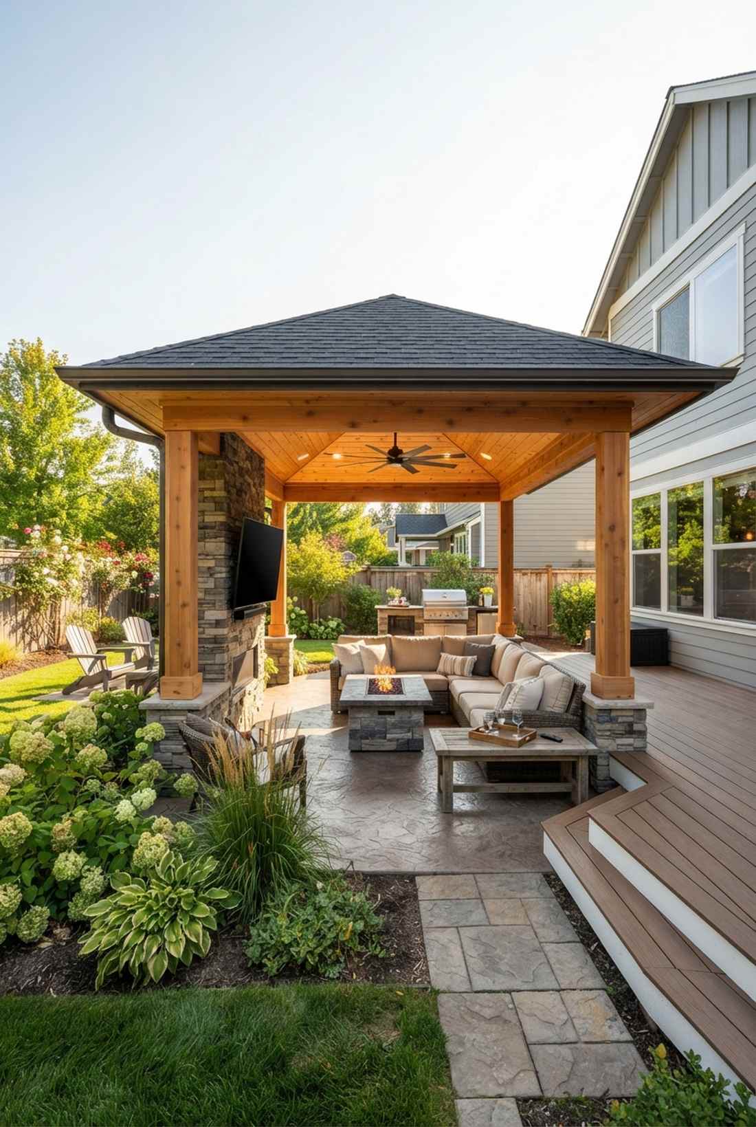 full roof pavilion deck