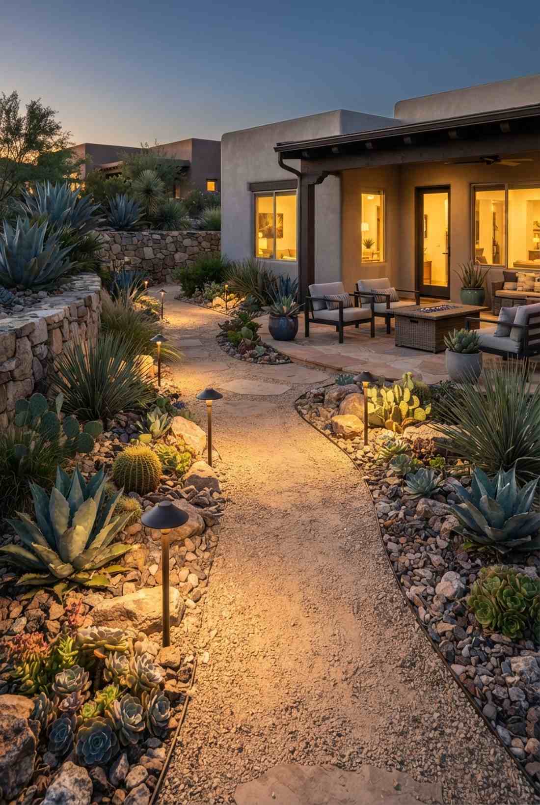gravel bed bollard lighting