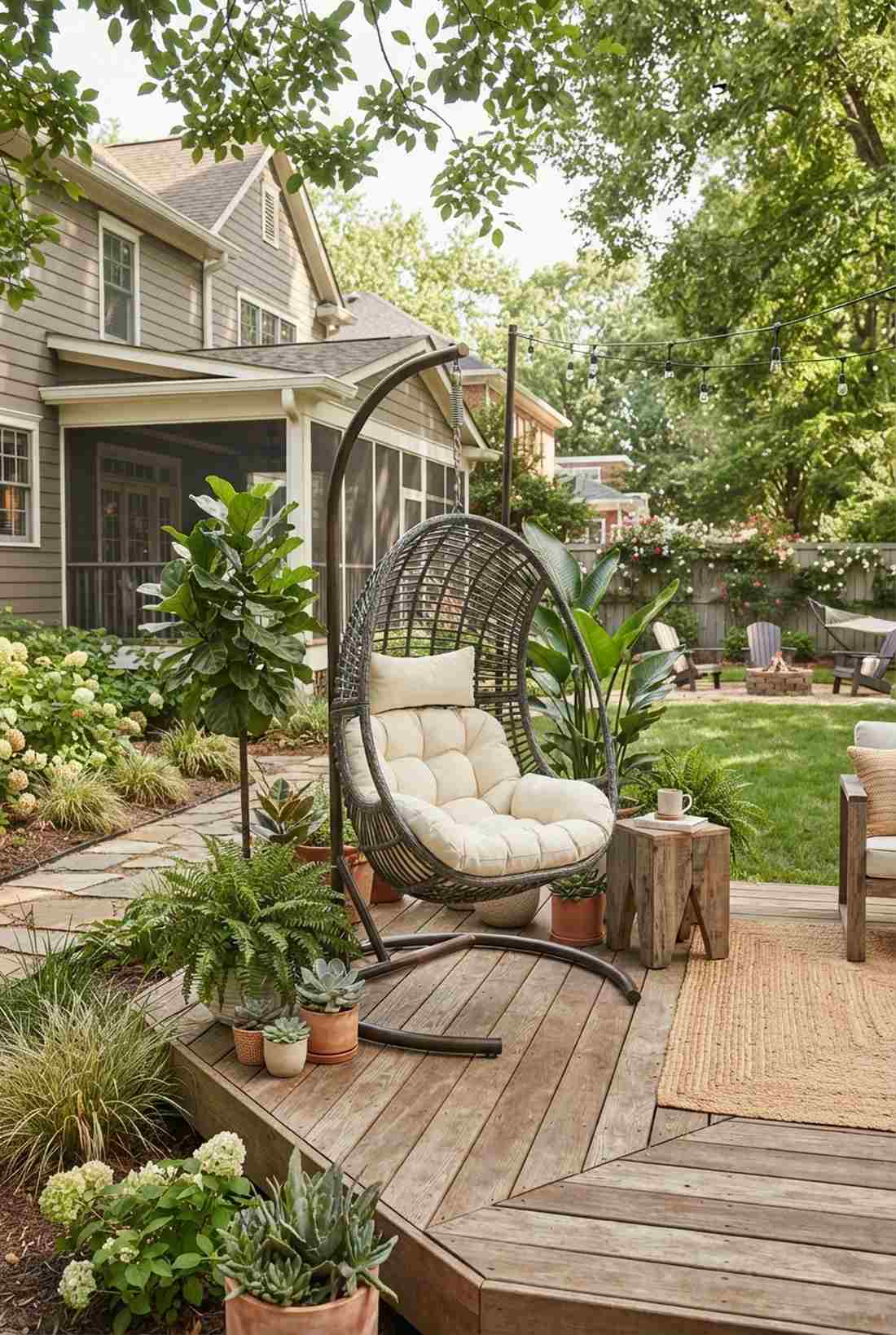 hanging egg chair statement piece