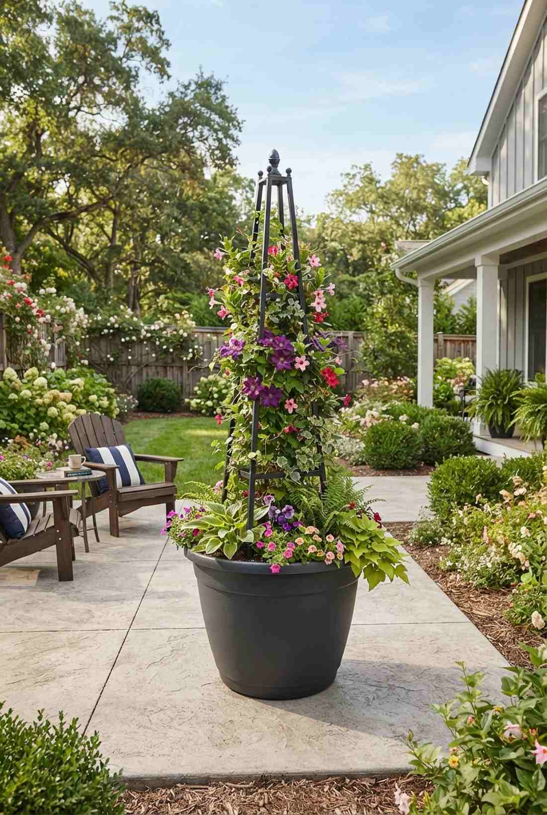 obelisk tower for container gardens