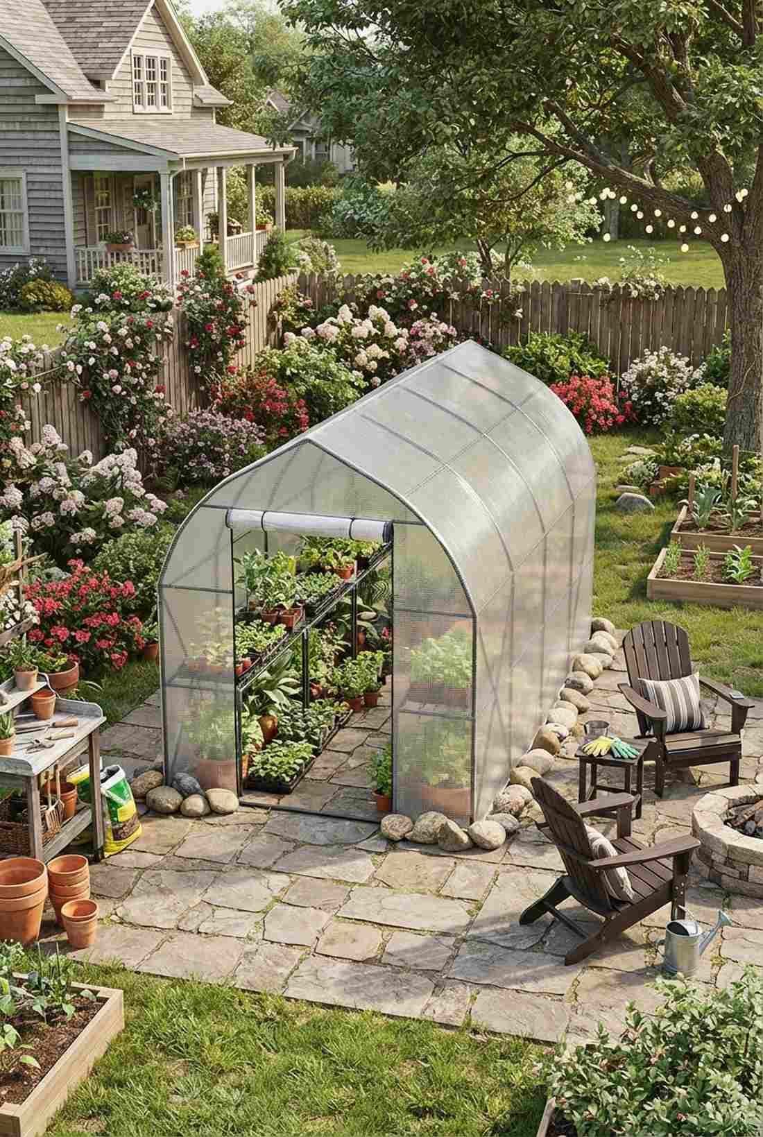 outsunny nine foot tunnel greenhouse
