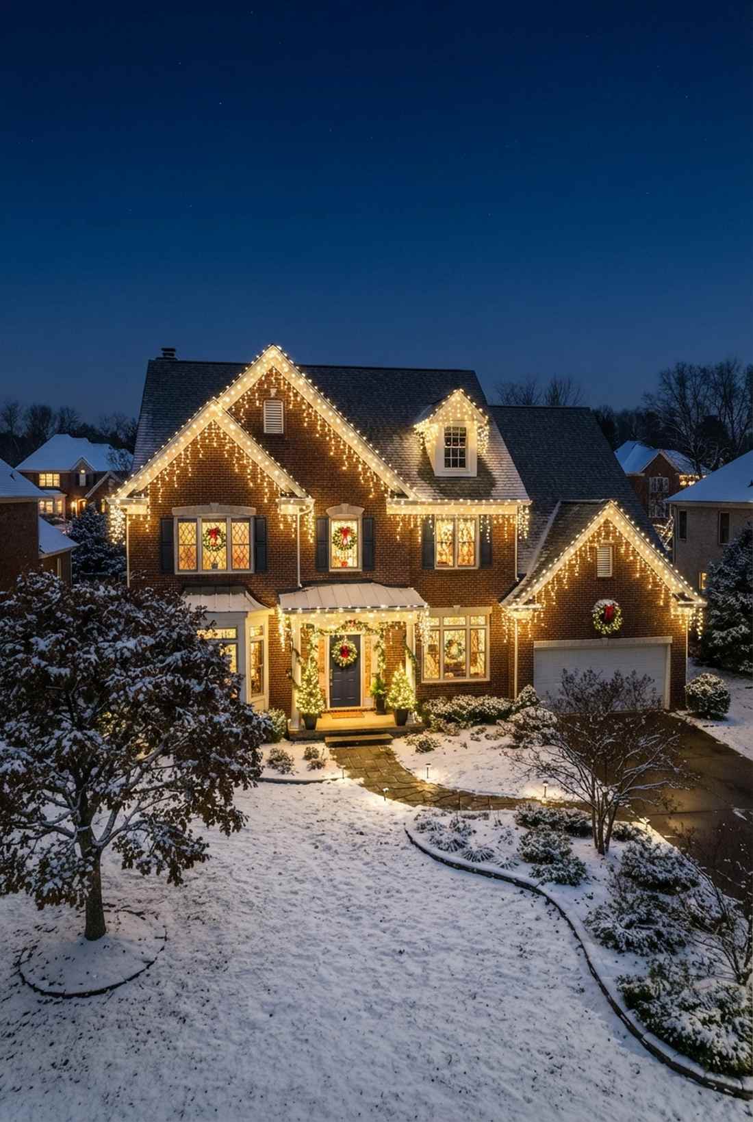 roofline icicle draping