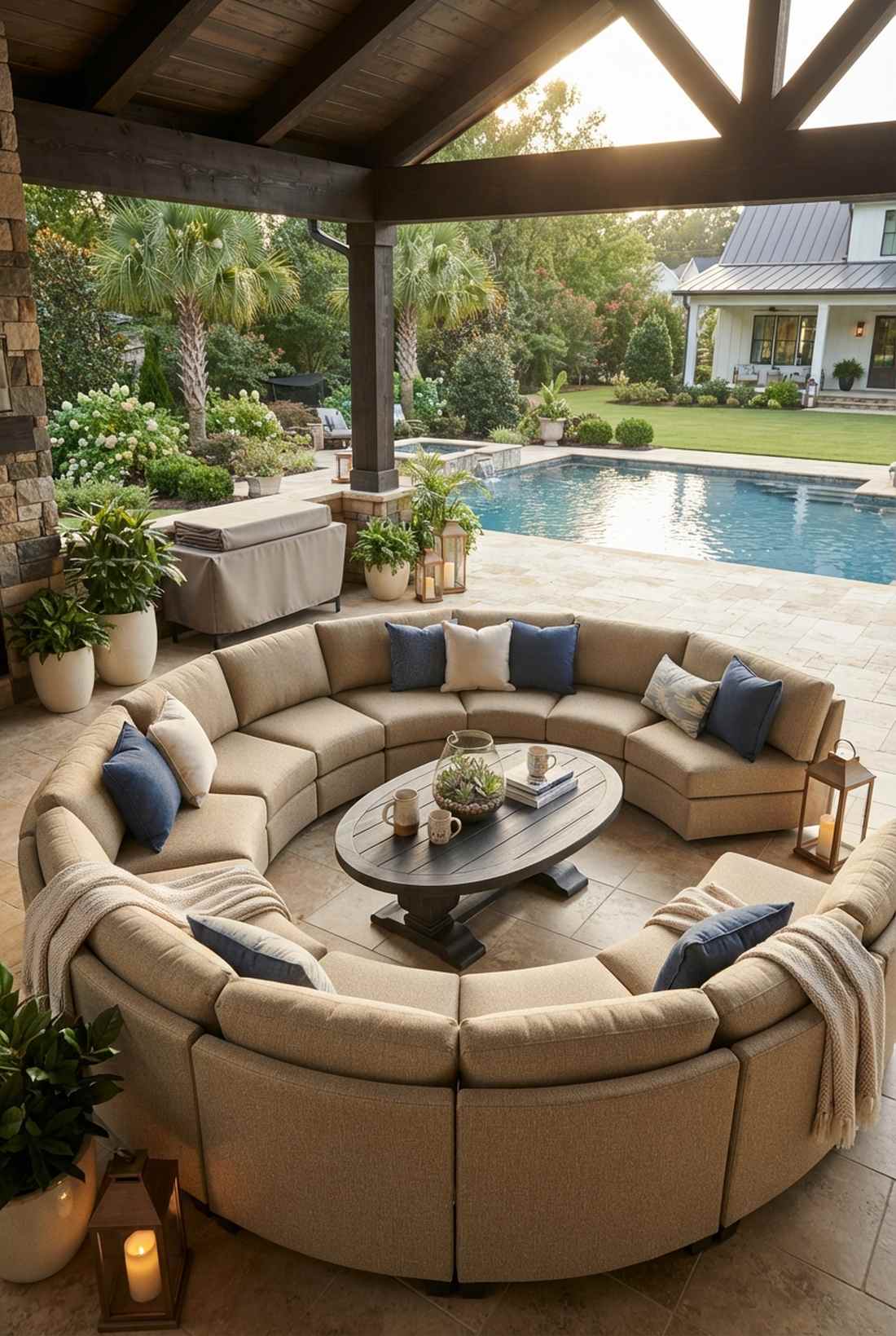 sectional curved seating