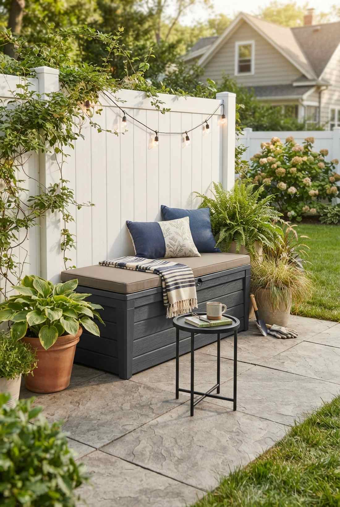 storage bench planters