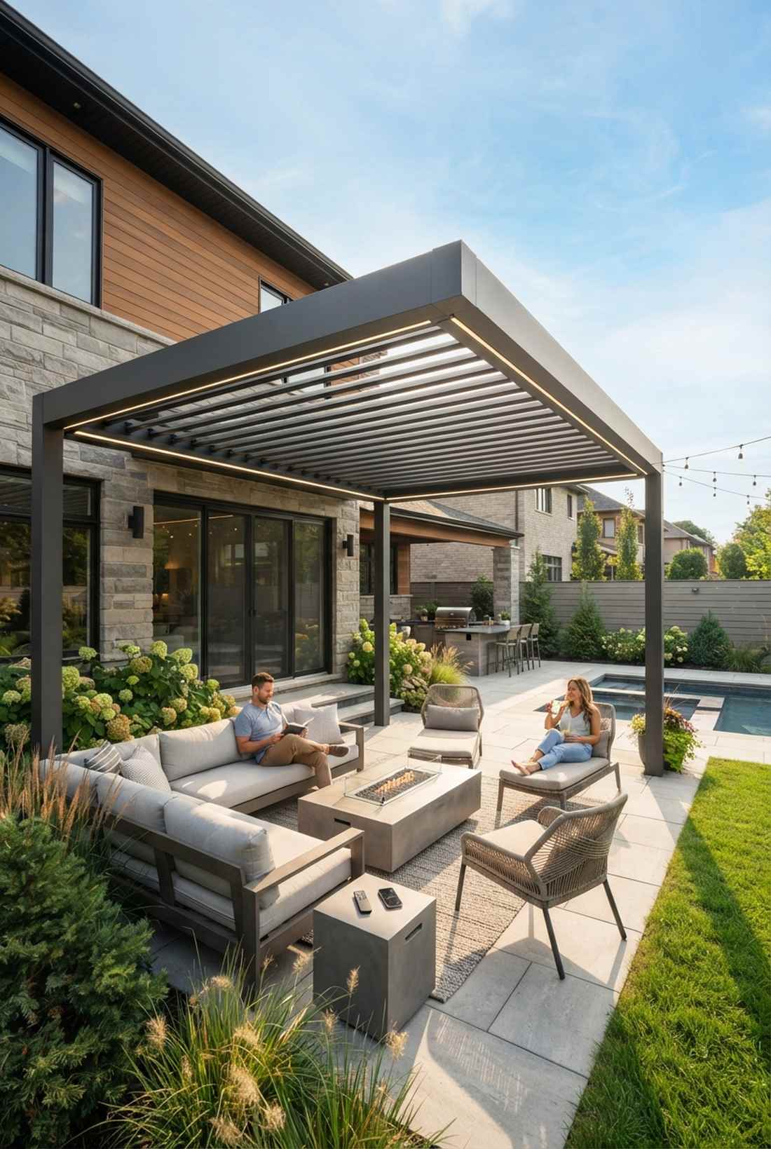 adjustable louvered pergola