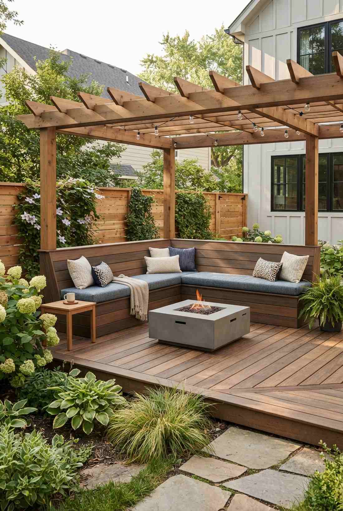 built in corner bench seating