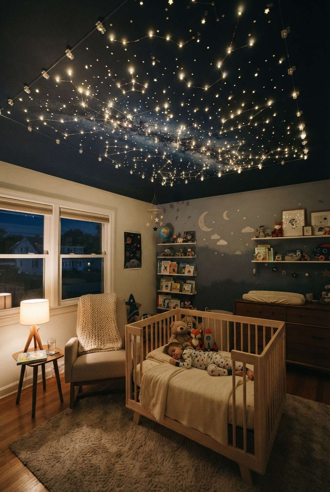 constellation pattern ceiling installation