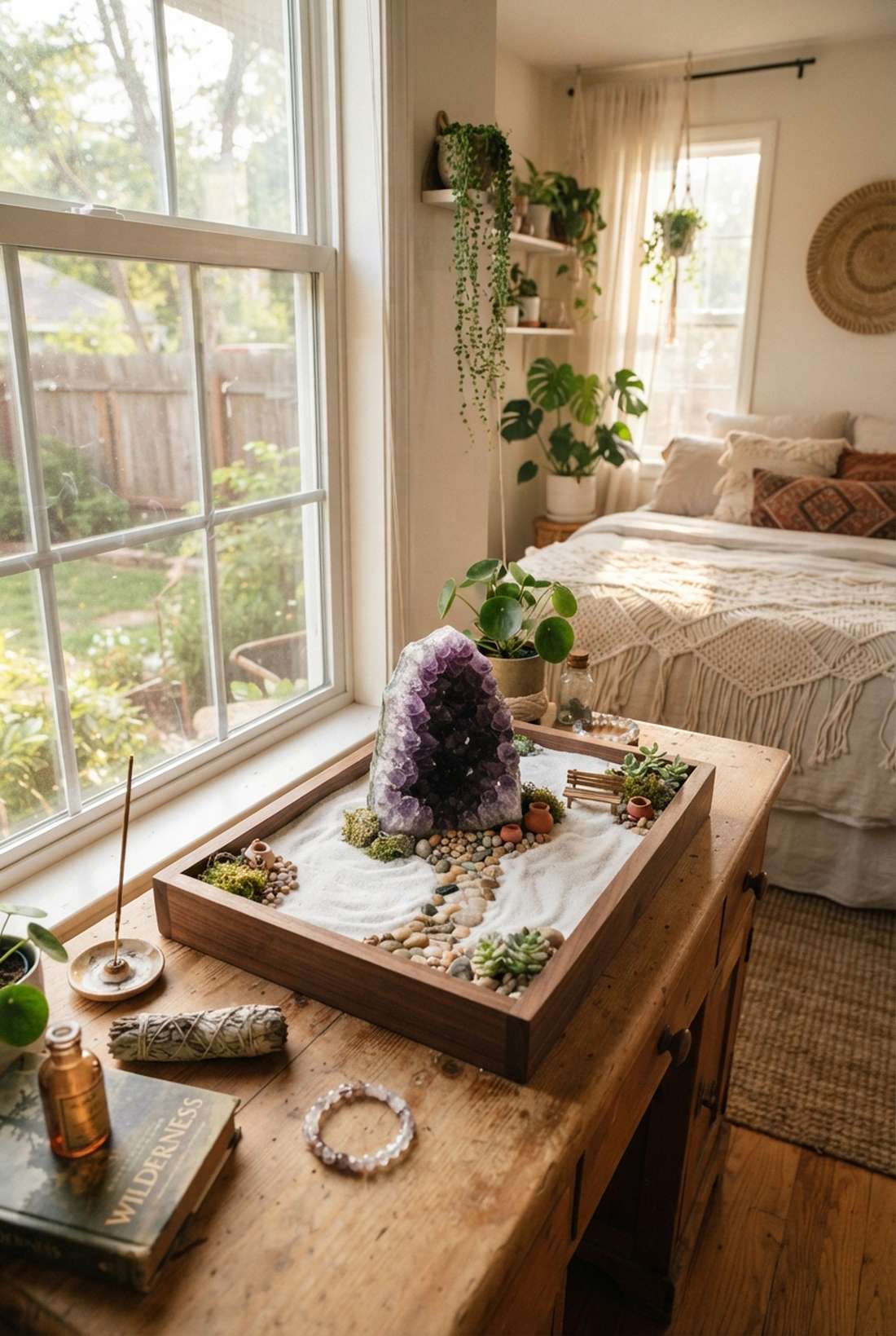 crystal geode energy garden