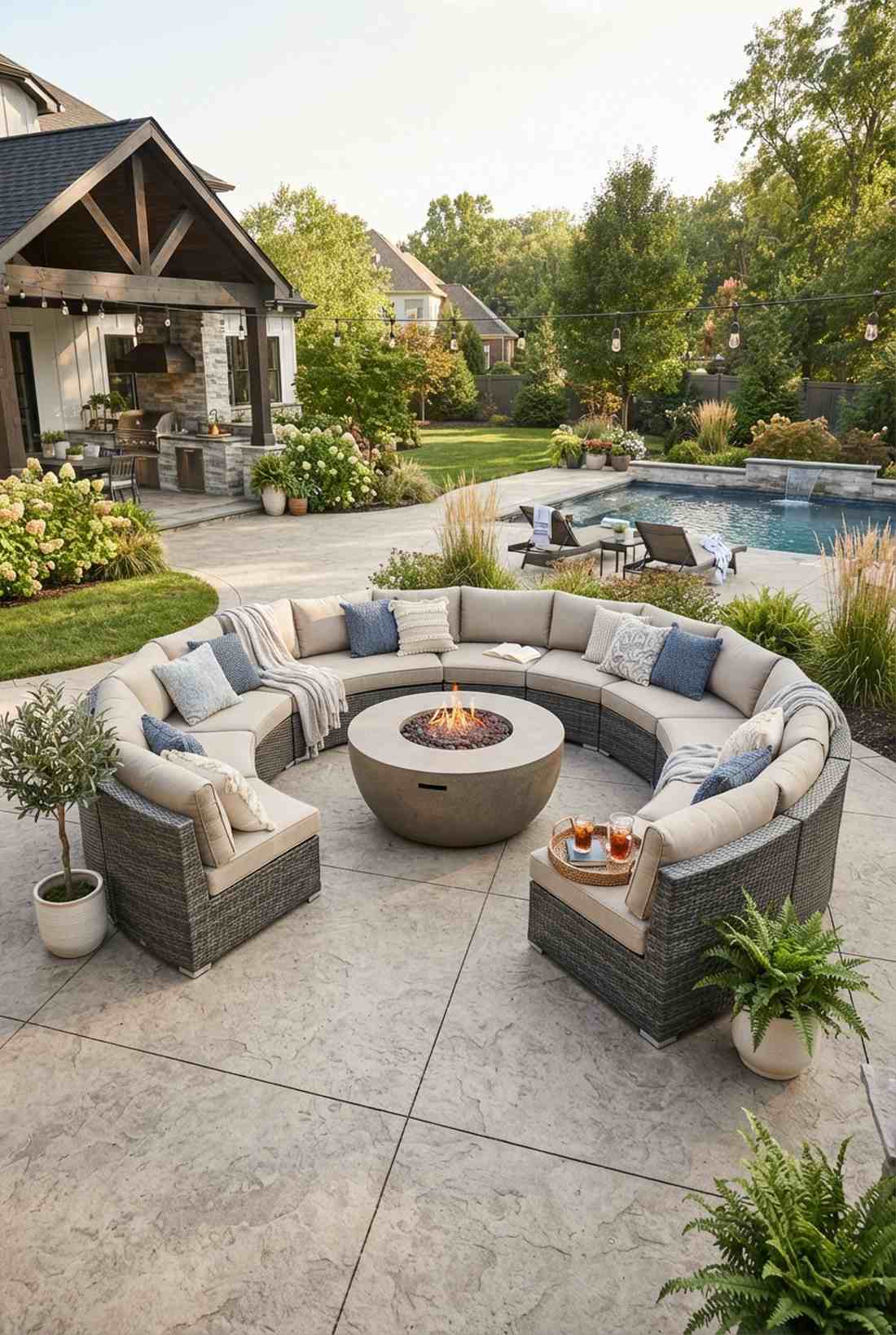 curved sectional sofa set