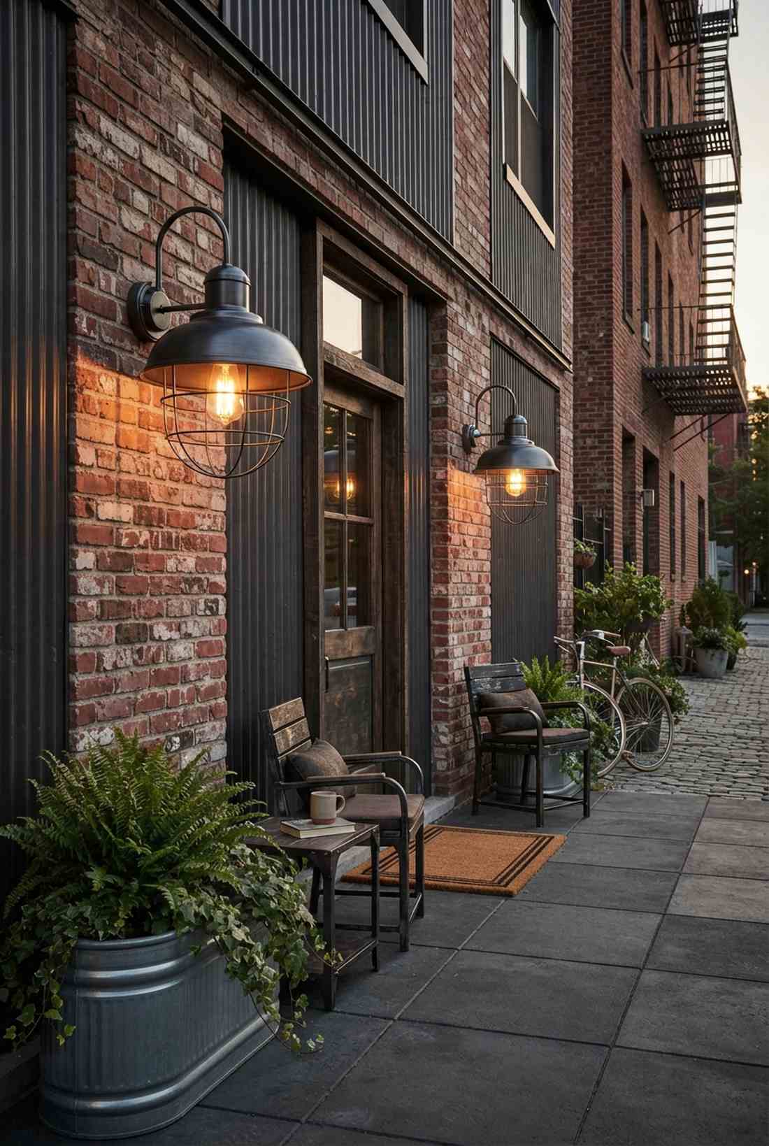 gunmetal and pewter industrial fixtures