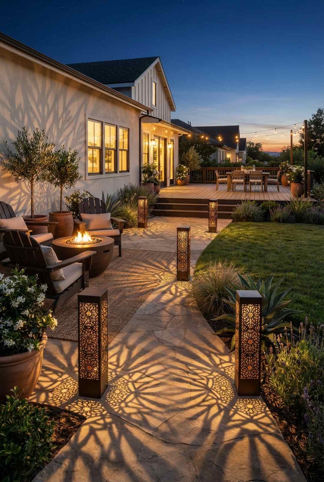 laser cut pattern bollards