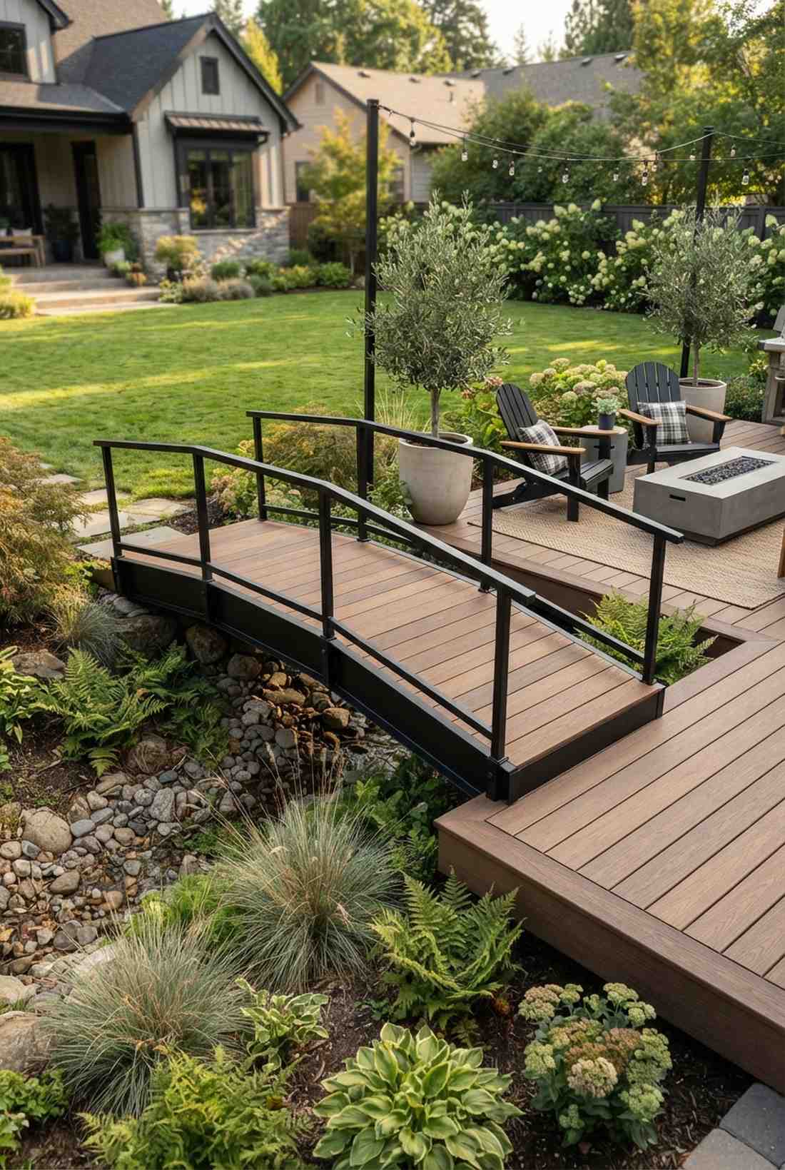 metal frame composite deck bridge