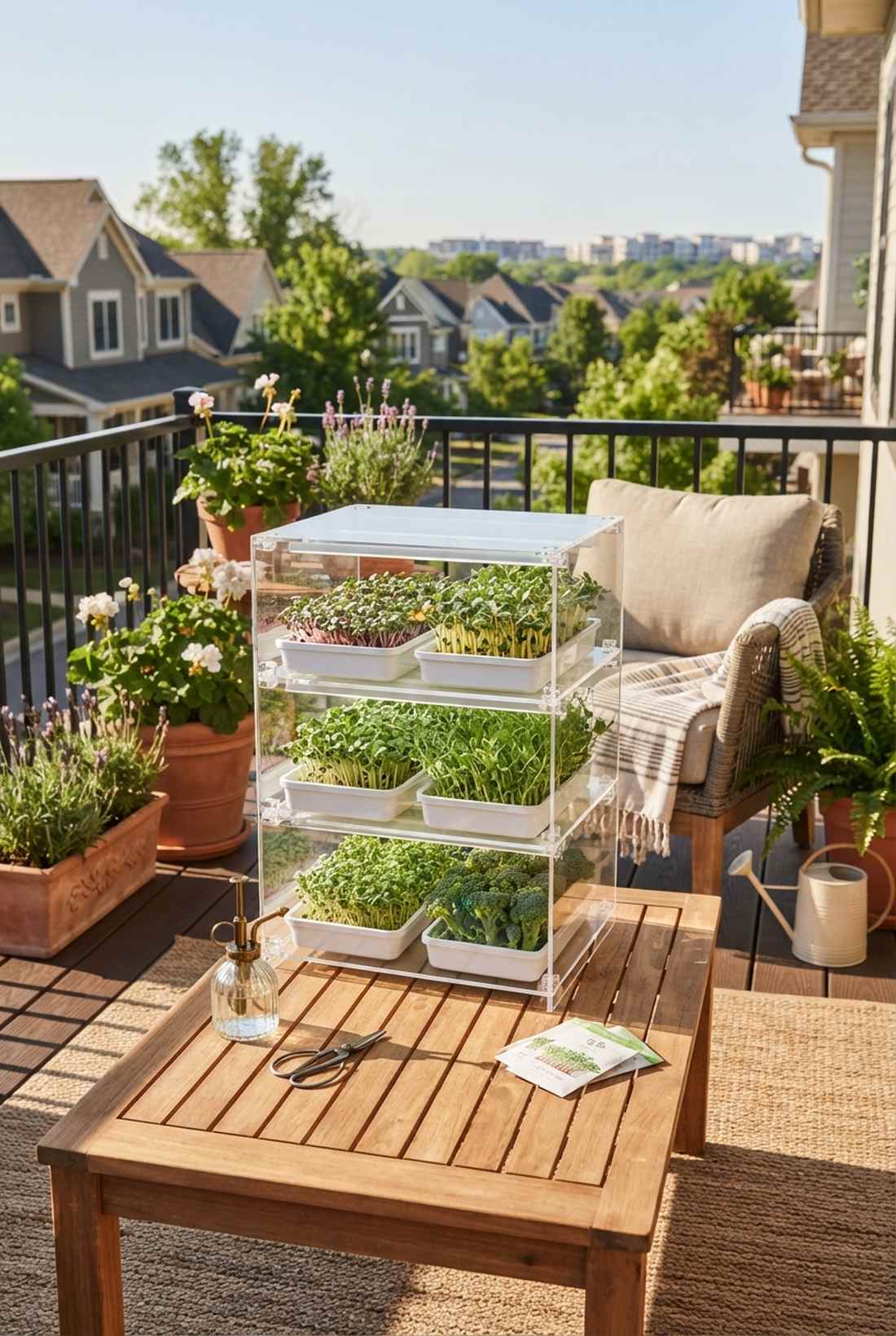 microgreens sprouting station